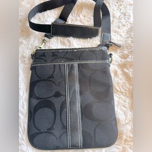 Coach crossbody messenger “C” bag in black